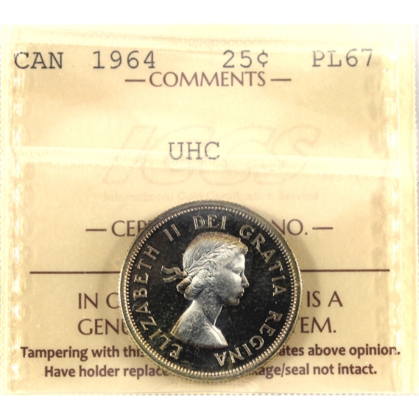 25-cent 1964 ICCS PL67 UHC 