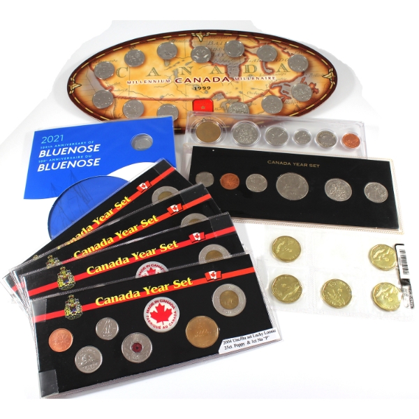 Group Lot of 1979-2021 Assorted Coin Sets. 9 sets.