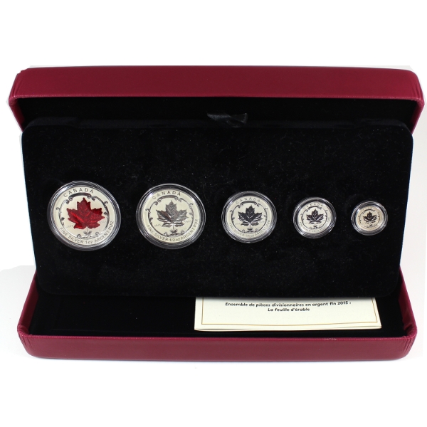 2015 The Maple Leaf Fine Silver Fractional Set (Tax Exempt)