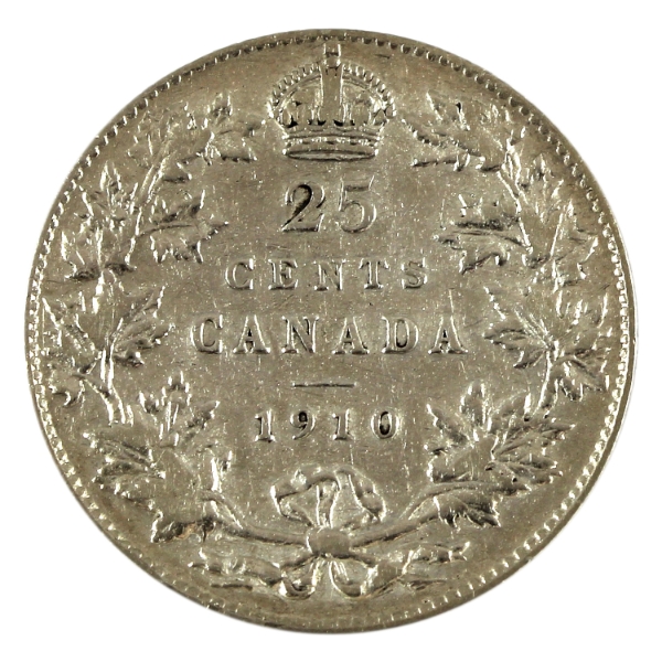 25-cent 1910 VF-EF