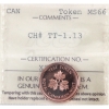 Image 1 : Test Token TT-1.13 1-cent ICCS MS66
