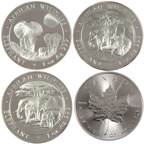4x 1oz World Assorted .999 Fine Silver Rounds. 4pcs (Tax Exempt)