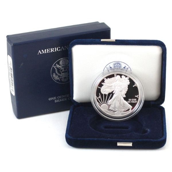 USA 2008 1oz Fine Silver Proof American Eagle (Tax Exempt)