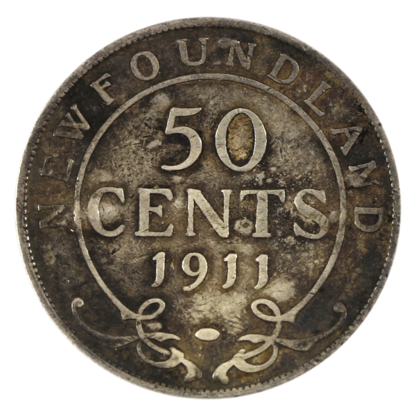 ERROR Newfoundland 50-cent 1911 Unplated With Bubbles 
