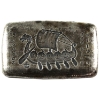 Image 2 : 5oz Monarch Precious Metals Viking Warrior Shield Maiden w/ Custom Leather Pouch .999 Silver Bar