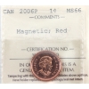 Image 1 : 1-cent 2006P Magnetic ICCS MS66 Red