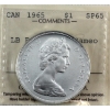 Image 1 : Silver $1 1965 LB B5 (Type 3) ICCS SP65 HC