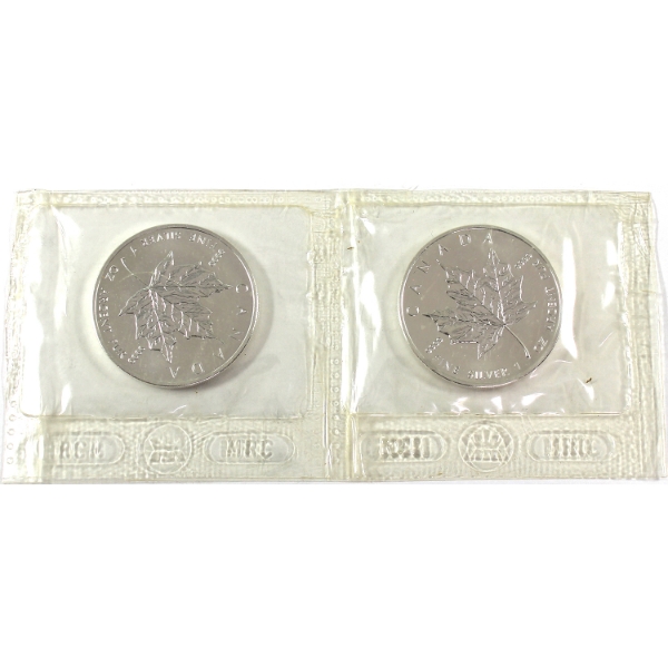 2x 1oz 2004 $5 SML .9999 Fine Silver Coins Sealed in Sheet. 2pcs (Tax Exempt)