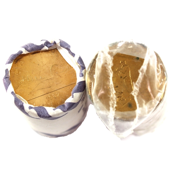 1987-1995 Loon $1 Rolls of 25pcs. 2 Rolls.