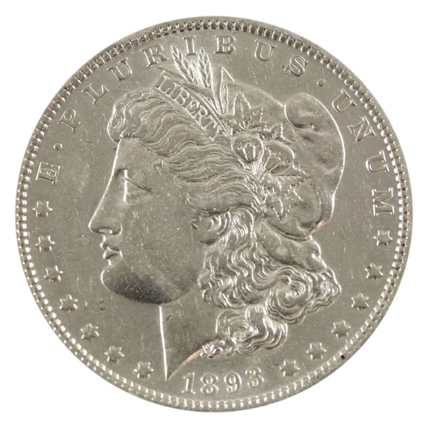 USA Silver 1893 Morgan Dollar EF-AU