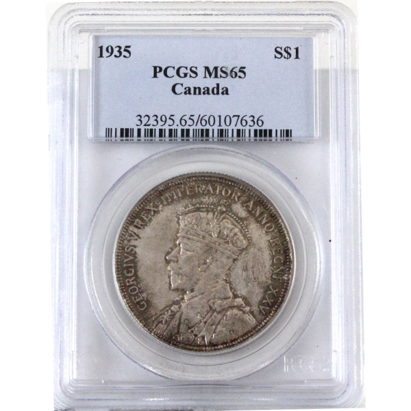 Silver $1 1935 PCGS MS65 