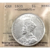 Image 1 : Silver $1 1935 ICCS MS66
