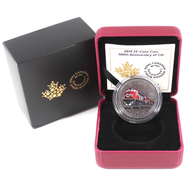 2019 25-cent 100th Anniversary of CN Coin