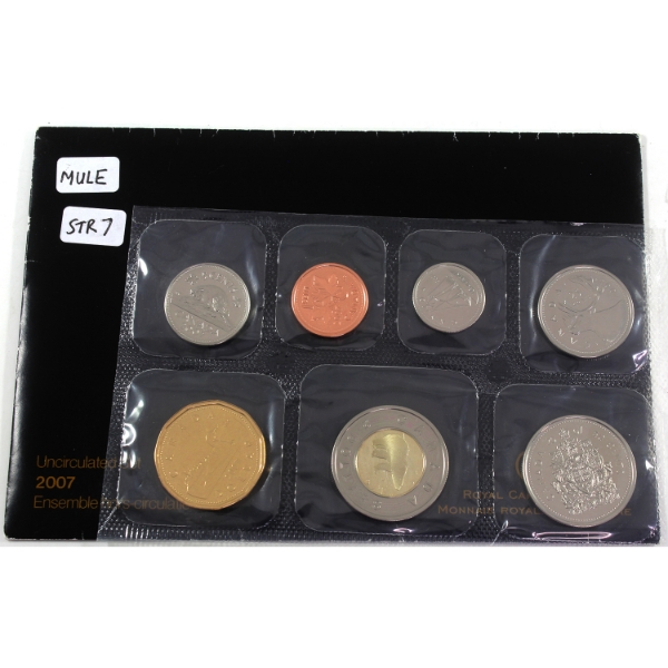 2007 MULE Straight 7 Variety Proof Like Set