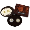Image 1 : 2001 Guglielmo Marconi Two Coin Set Sterling Silver with Gold Plating (Tax Exempt)
