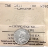 Image 1 : 10-cent 1911 ICCS MS62