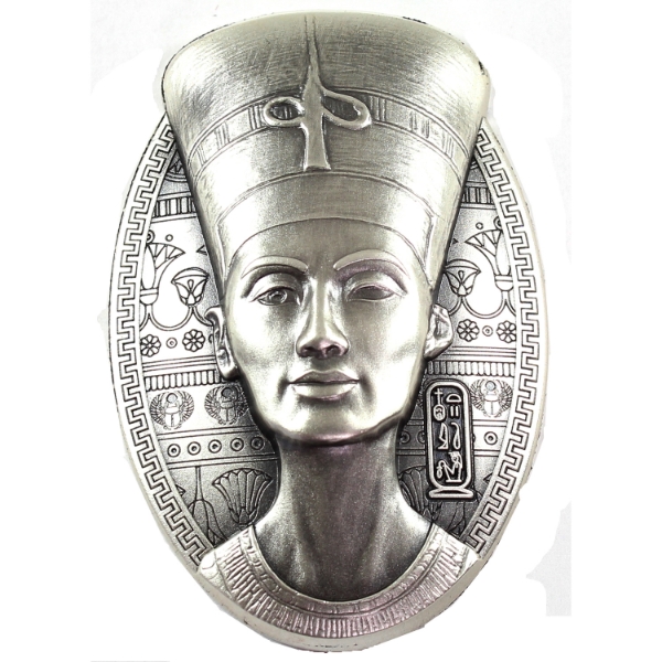 Djibouti Silver 2023 200 Francs The Nefertiti Bust 3oz .999 Fine Silver (Tax Exempt)