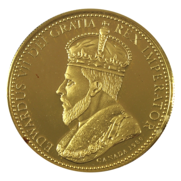 1oz Gold Johnson Matthey 1980 Inter Gold Canada Ltee Beaver/Castor Vintage .9999 Gold Round 