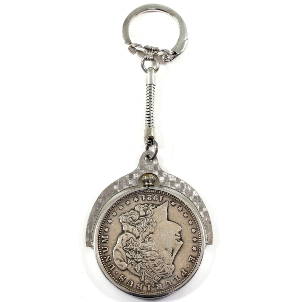 USA Silver 1921 Morgan Dollar Coin Key Ring