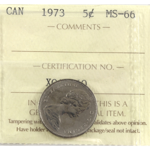 5-cent 1973 ICCS MS66