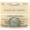 Image 1 : 10-cent 1909 Victorian Leaves ICCS MS65