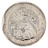 Image 1 : 2oz Great Britain 2022 £5 Royal Tudor Beasts - Lion of England .9999 Fine Silver Coin (Tax Exempt)