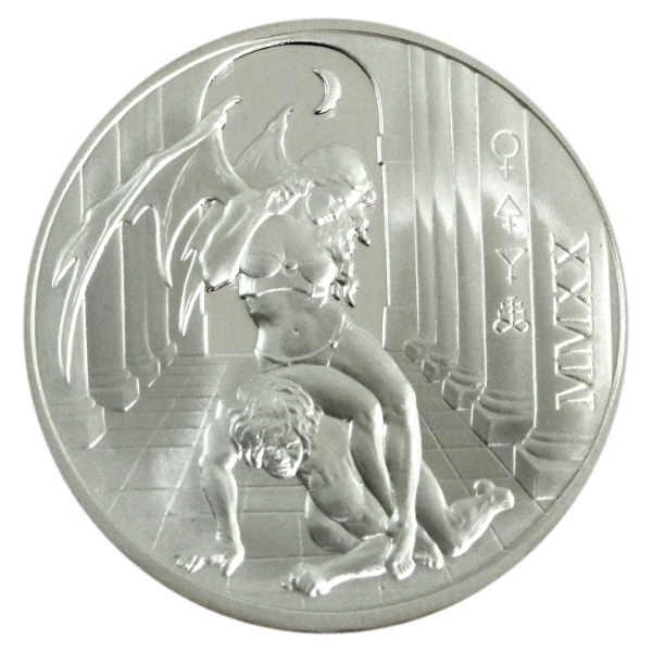 2oz Pheli Mint 2020 Temptation of the Succubus .999 Fine Silver Proof Round (Tax Exempt)