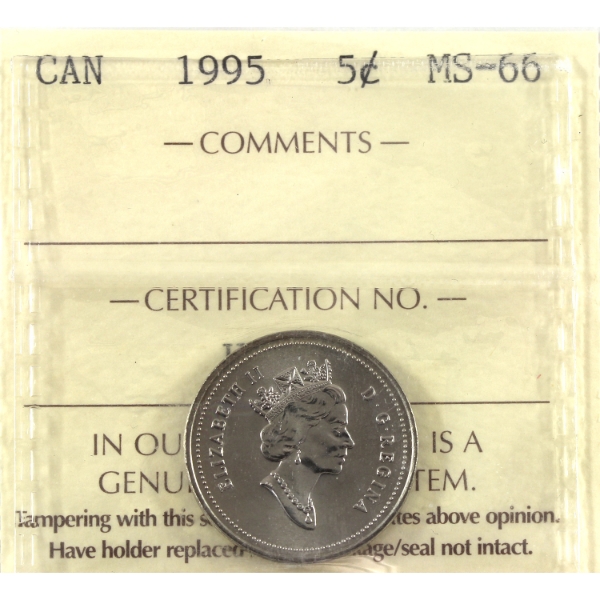 5-cent 1995 ICCS MS66