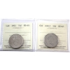 Image 1 : 50-cent 1991 & 2001P ICCS MS65. 2pcs. 