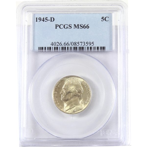 USA 1945-D Jefferson Nickel PCGS MS66