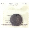 Image 1 : New Brunswick 20-cent 1864 ICCS EF40
