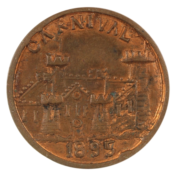 Thomas Church 1895 Ottawa Carnival Copper Souvenir Token AU Bow 15-49, McCoil 923