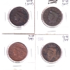 Image 1 : USA 1-cent 1835 Small 8, Stars G-VG, 1836 VG-F & G-VG, 1838 F-VF. 4pcs.