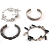 Image 1 : Group Lot of Sterling Silver 2x Cuff Bracelets & 2x Charm Bracelets. 4pcs.