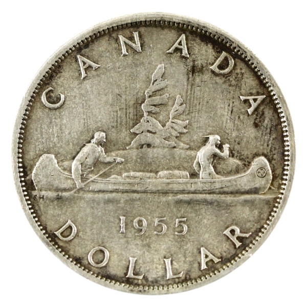 Silver $1 1955 Fu Manchu EF (Toned)