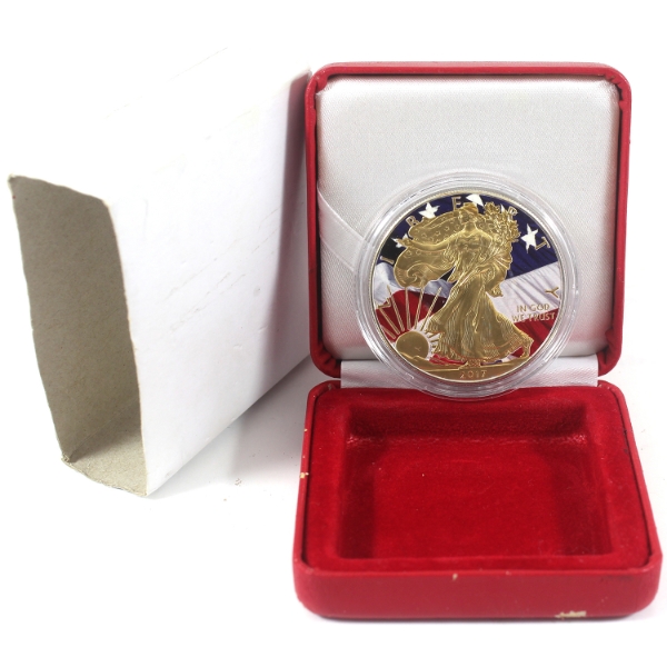 USA Silver 2017 $1 Colourized Silver Eagle 1oz .999 Fine Silver Coin (Tax Exempt)