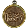 Image 2 : 1887 Gold Plated Love Token w/ Bezel