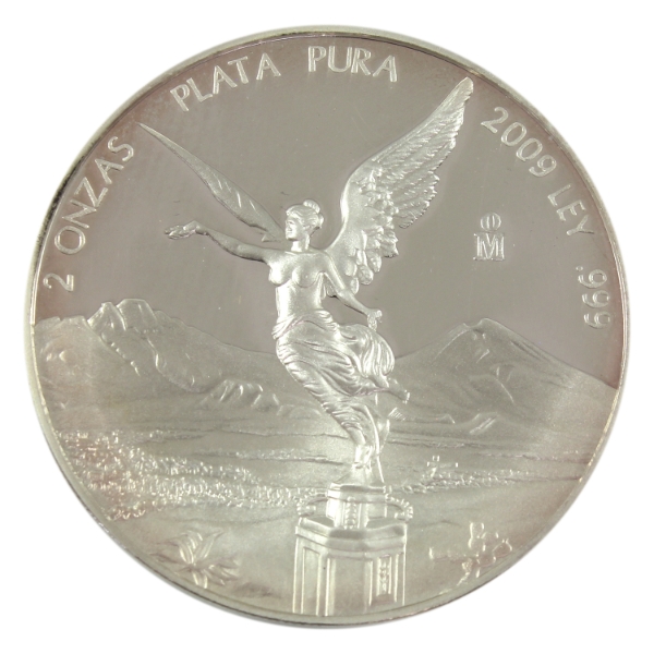 2oz Mexico 2009 Libertad .999 Fine Silver Round (Tax Exempt)