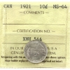 Image 1 : 10-cent 1921 ICCS MS64