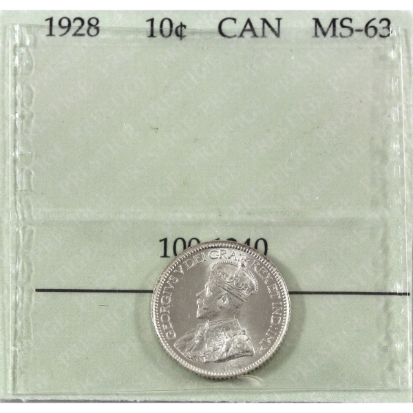 10-cent 1928 Prestige Certified MS63