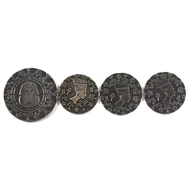 Just Over 1/2oz Lot Total! MPM Egyptian Series .999 Fine Silver Rounds. 4pcs. (Tax Exempt)