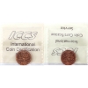 Image 2 : 1-cent 1983 Near Beads & Far Beads ICCS MS66 Red. 2pcs 
