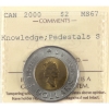 Image 1 : $2 2000 Knowledge Pedestal S ICCS MS67