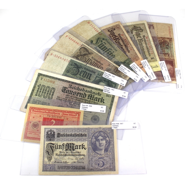 Germany 1917-1942 Mixed Denomination Circ. to AU. 9pcs.