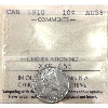 Image 1 : 10-cent 1910 ICCS AU58