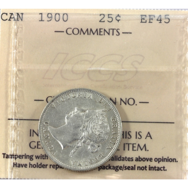 25-cent 1900 ICCS EF45