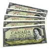 Image 1 : Group Lot of 1954 $20 Banknotes in Good Condition. 5pcs.
