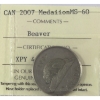 Image 1 : 2007 RCM Beaver Token ICCS MS60