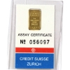 Image 1 : 1g Gold Credit Suisse 1982 .9999 Fine Vintage Gold Bar, Still Sealed! (Tax Exempt)
