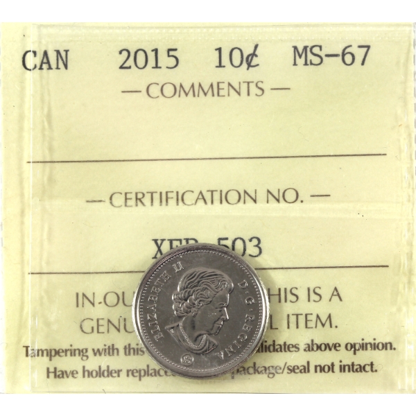 10-cent 2015 ICCS MS67